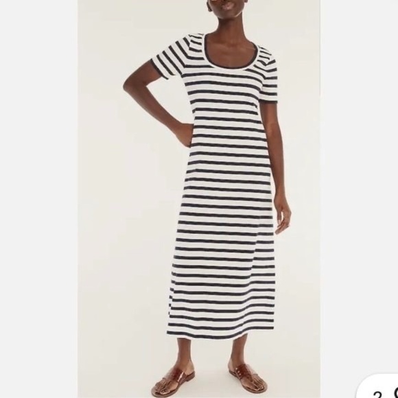 J. Crew stretch knit nautical midi dress - Picture 2 of 10